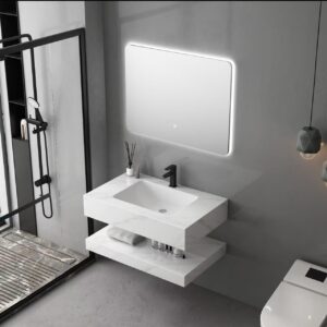 Badkamermeubel wit marmerlook